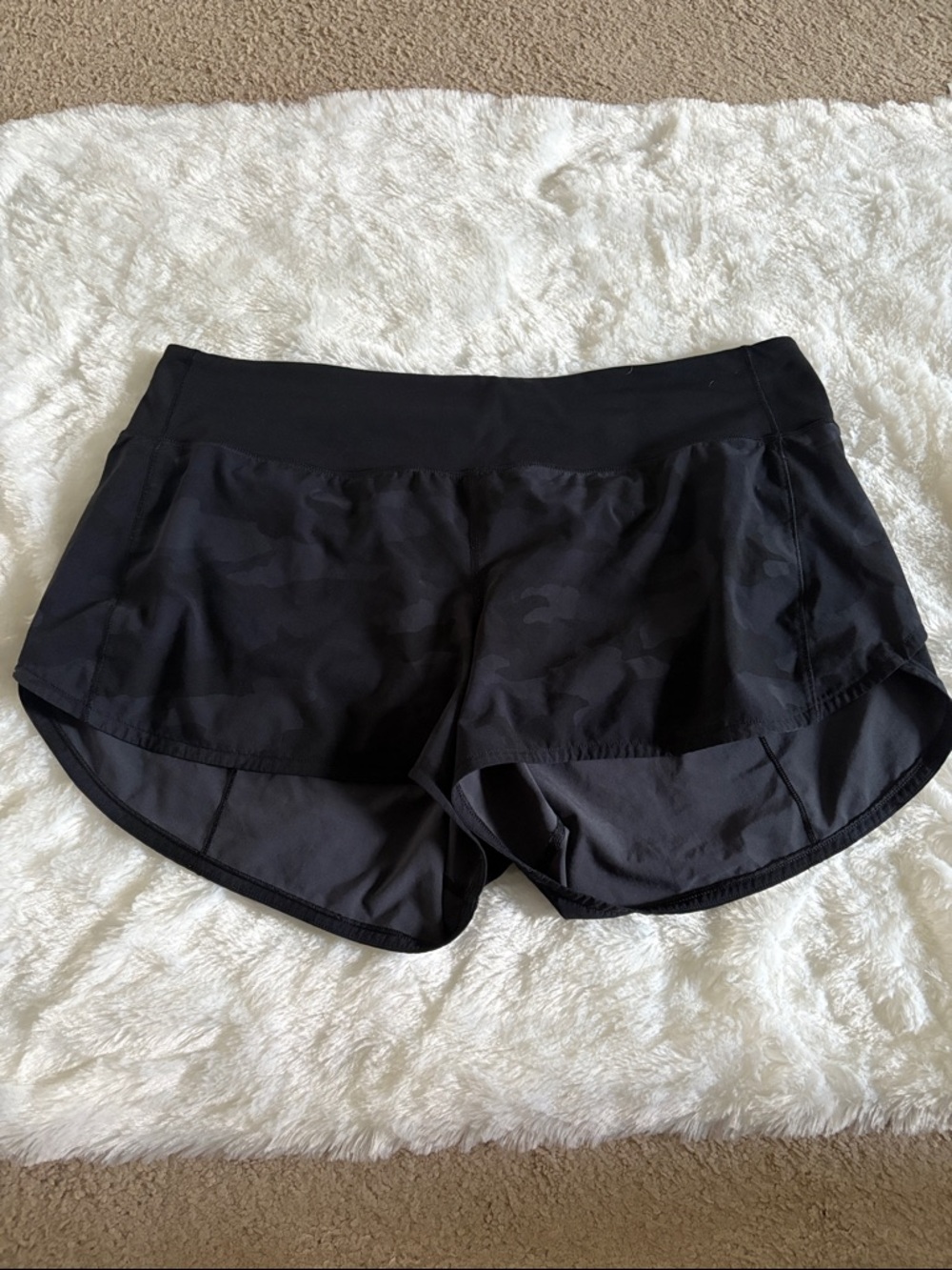 lululemon athletica Black Camo Athletic Shorts
